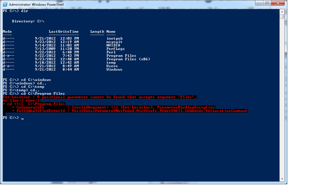 Powershell go to directory search